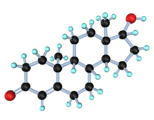 Molecule Testosterone 3D