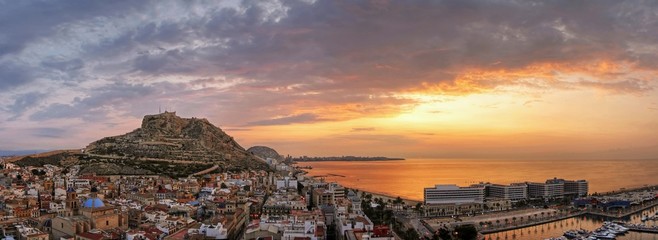 Alicante sunset - obrazy, fototapety, plakaty
