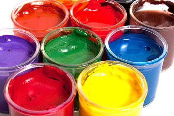 containers with paints