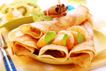 pancakes with orange