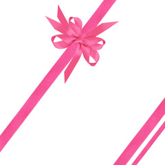 Pink Satin Ribbons and Bow