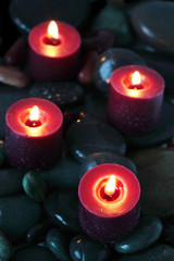 Candlelight and stones - spirituality