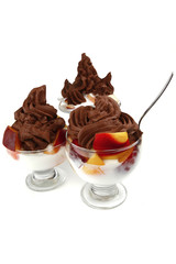 ice cream over white
