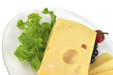 yellow cheese served on dish
