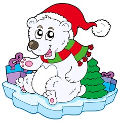 Christmas polar bear