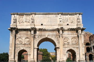 Fototapeta na wymiar Rome - Constantine triumph arch