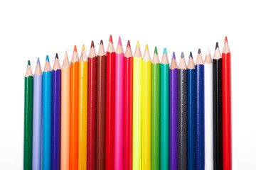 Color pencils  on white background