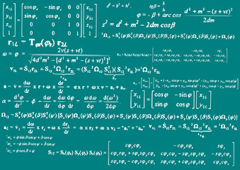 Mathematics formula and equations - vector illustration