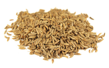 Cumin isolated on white