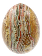 oeuf pierre fossilisé fond blanc