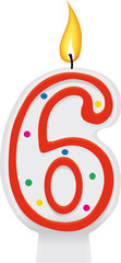 bougie d'anniversaire 6