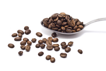 Spoon  of coffee bean