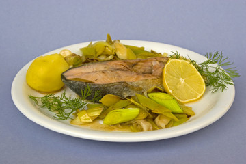 Fisch mit Lauchgemüse
