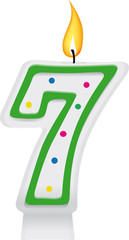 bougie d'anniversaire 7