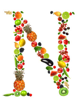 Fruit and vegetables lettre "N"