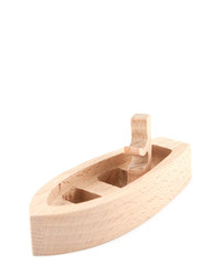 Wooden man in the boat