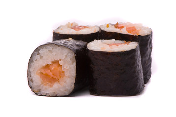 Sushi on a white background