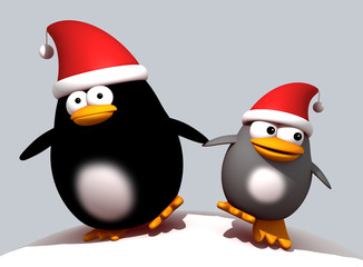 Christmas penguins