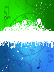 Musik Hintergrund grün blau