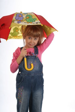 young girl with umbrella
