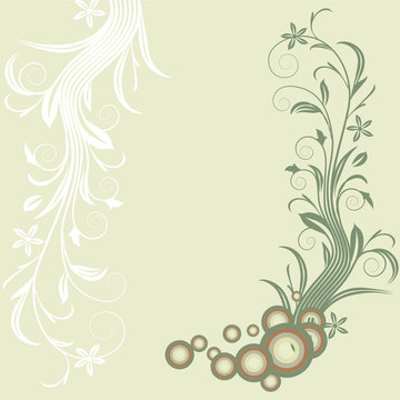 floral frame with space for text