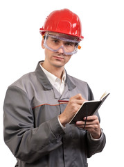 Young architect or engineer at work