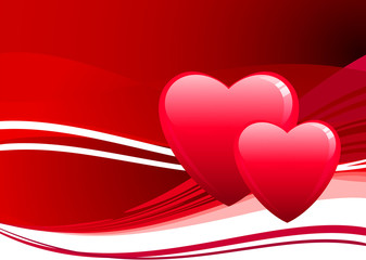 romantic hearts Valentine's Day design background