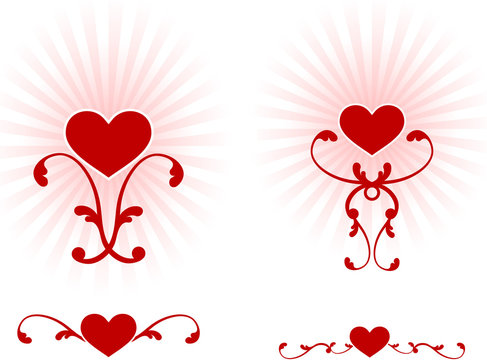 romantic hearts Valentine's Day design background
