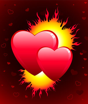 Flame of love Valentine's Day background