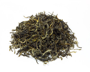 Dry leaves of green tea
