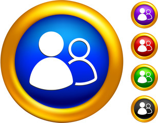 group icon on  buttons with golden borders