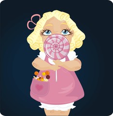 girl and candy