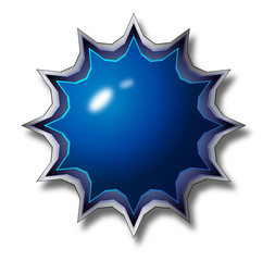 logo 3d blue star