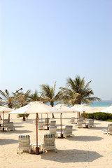 Beach of luxury hotel, Dubai, UAE