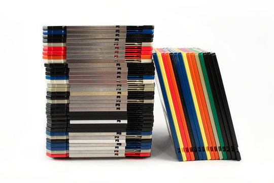 Floppy discs in stacks