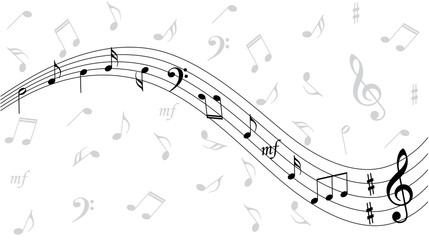 music notes vector background