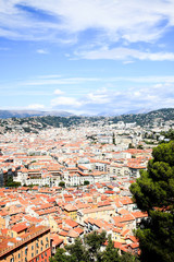 Fototapeta na wymiar aerial view of the Nice old town France