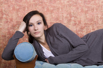 Bautiful Teenager on the couch