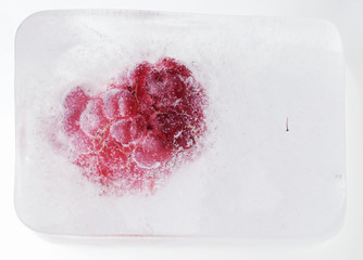 Frozen raspberry.