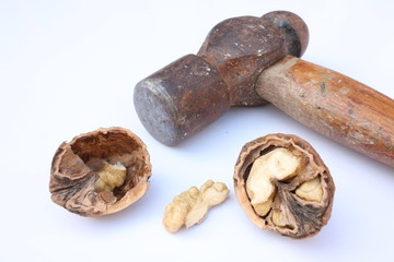 Nuts with hammer/ 坚果