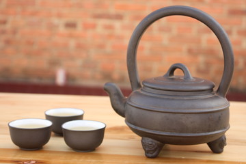 Teapot on the table