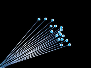 Optic fibers vector illustration