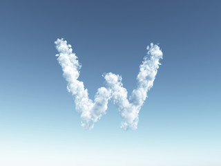 cloudy letter w