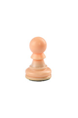 Chess piece:  White pawn isolated on white background
