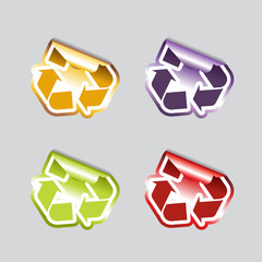 Set of recycle icons. Vector