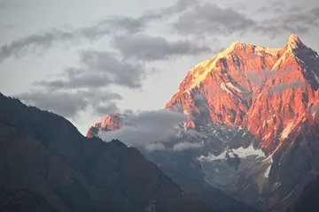 Papier Peint photo Dhaulagiri coucher de soleil dans l& 39 Himalaya
