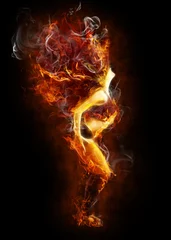 Selbstklebende Fototapete Flamme Flammensymbol