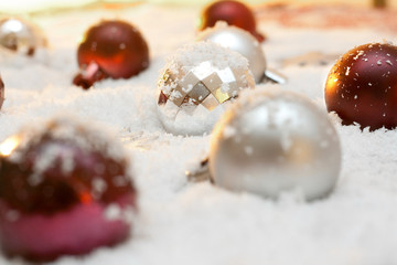 Nahaufnahme Weihnachtskugeln