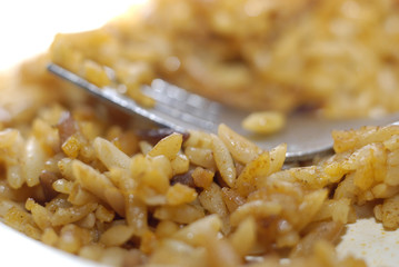 Rice and fork