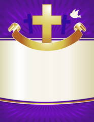 Golden Cross Background